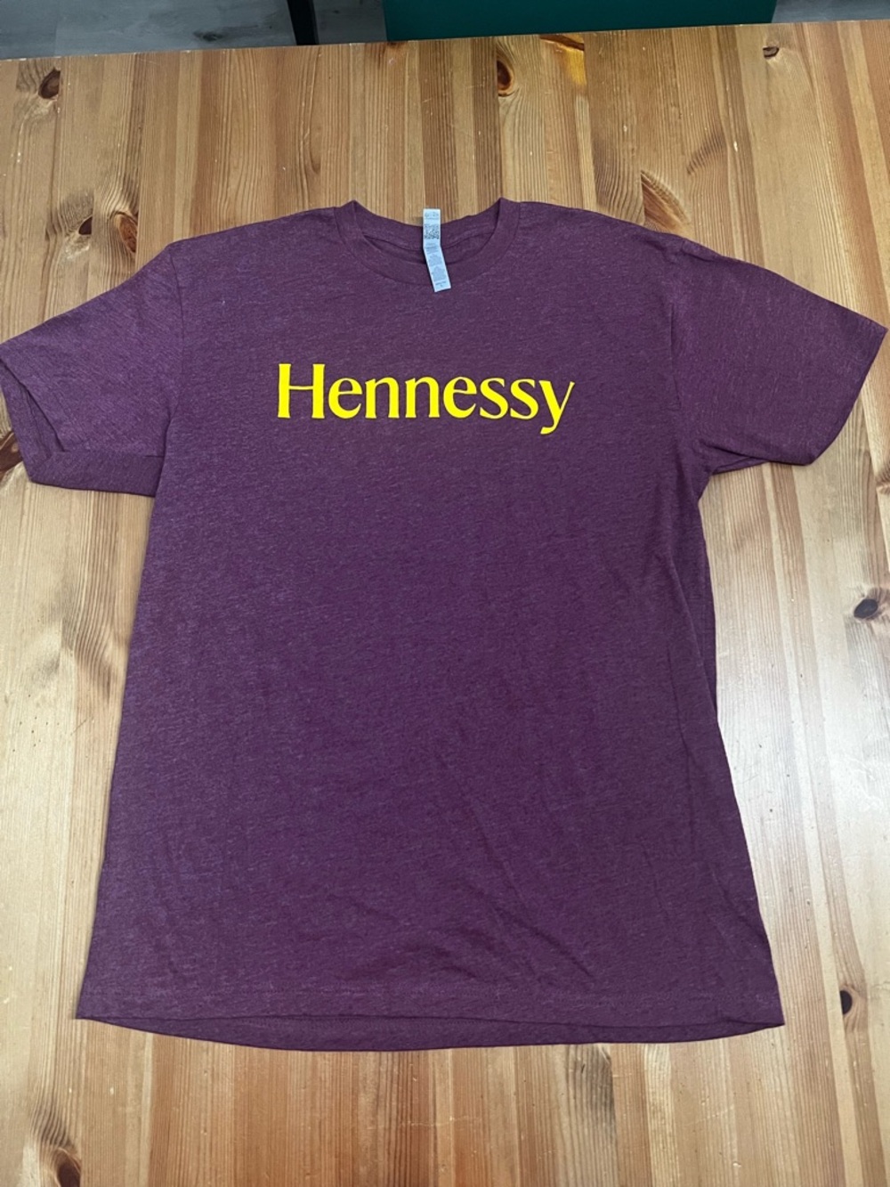 Henne Burgundy Short Sleeve Tee with Yellow Logo